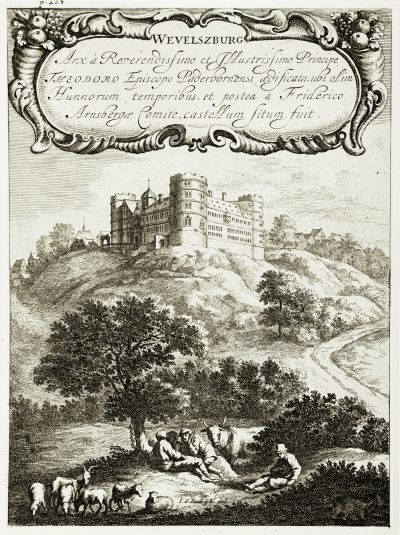 Johann Georg Rudolphi, Die Wewelsburg bei Böddeken, Kupferstich 1672